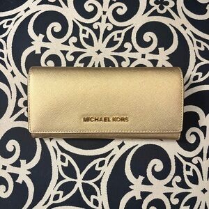 Michael Kors Gold Wallets with Signature Design